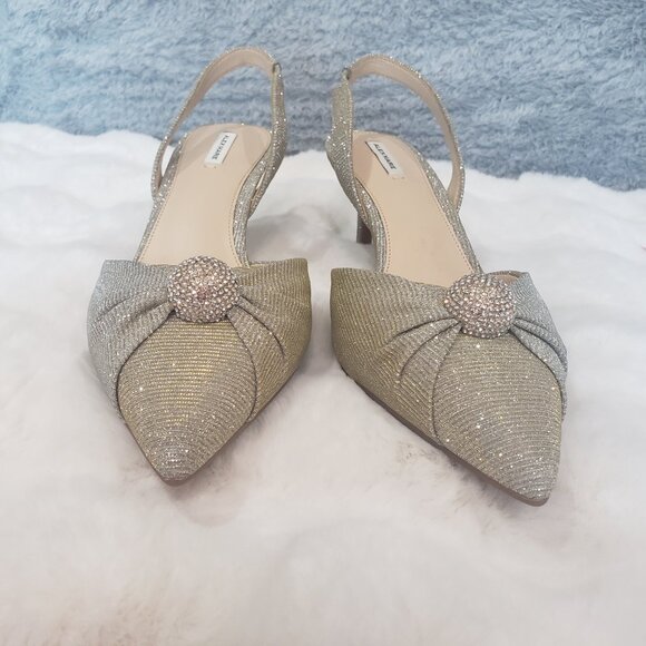 Alex Marie Allyn Shimmer Rhinestone Slingback Dress Pumps Women's Size 8, 10, 11 - Picture 6 of 7